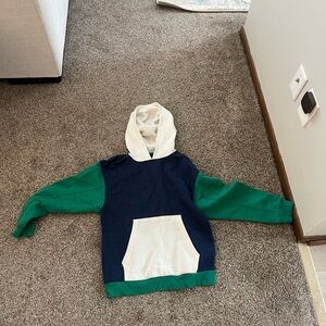 Target Kids Colorblock Hoodie - Navy, Green & Cream